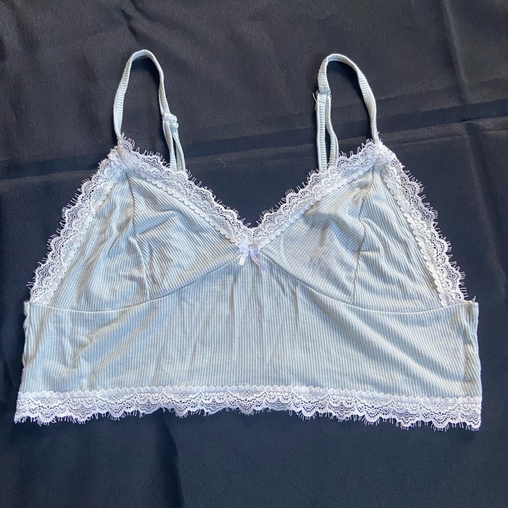 Small mint green lacey bralette